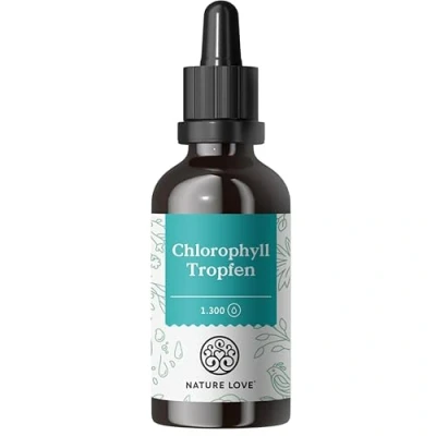 Obrázek Tekutý chlorofyl z alfalfa (50 ml) vysoká dávka 200 mg chlorofylu v denní dávce alternativa k chlorofylovým tabletám veganské, laboratorně testováno a vyrobeno Německu