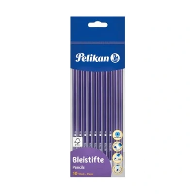 Obrázek Pelikan 811132 tužka s gumou, HB, šestihranem, 10 kusů