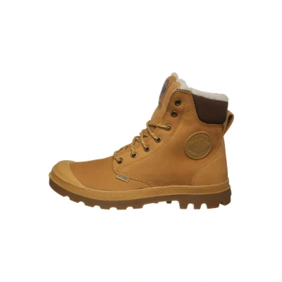 Obrázek Palladium Unisex Pampa Sport Shearling Waterproof klasické kozačky, Žlutý Amber Gold Mid Gum 846, 38 EU