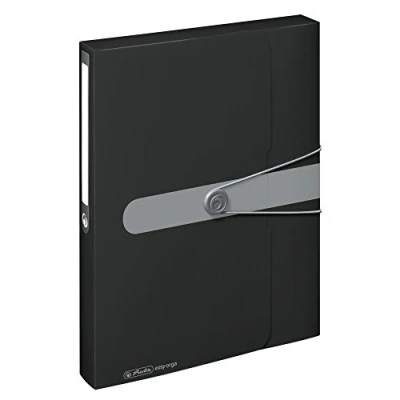 Obrázek Herlitz Box A4 PP se štítkem na hřbetu, 1 kus s designovým potiskem, šířka hřbetu 4 cm, opak černá
