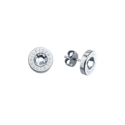 Obrázek Dámské náušnice od Tommy Hilfiger z ušlechtilé oceli se zirkonem, 0,9 cm, stříbrné, 2700259