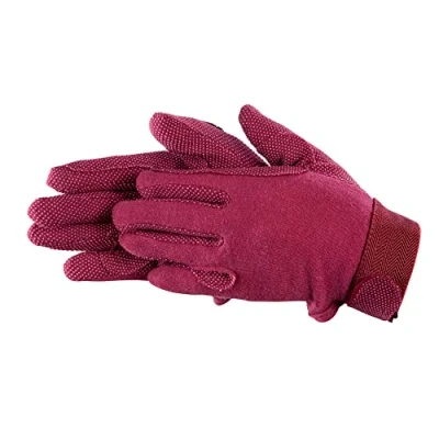 Obrázek Pfiff 011318 Unisex rukavice bavlna, jezdecké rukavice, červené (Bordeaux), L