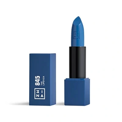 Obrázek 3INA MAKEUP The Lipstick 845 modrá matná rtěnka s vitaminem E a bambuckým máslem Dlouhotrvající vysoce pigmentovaný krém vanilková vůně Vegan Cruelty Free