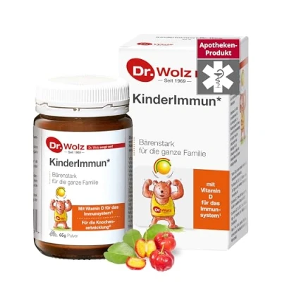 Obrázek KinderImmun Dr. Wolze, koncentrát imunaktivního komplexu pro děti a celou rodinu, obsahuje vitamíny, minerály stopové prvky, 65 g