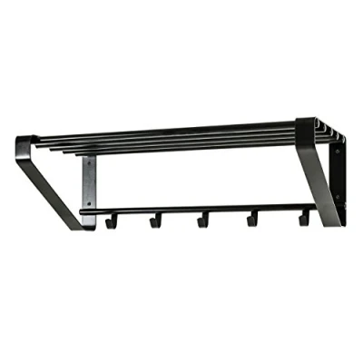 Obrázek HAKU Möbel Nástěnný věšák černý, kov rozměry: š 65 cm x v 20 h 30 cm, styl: moderní