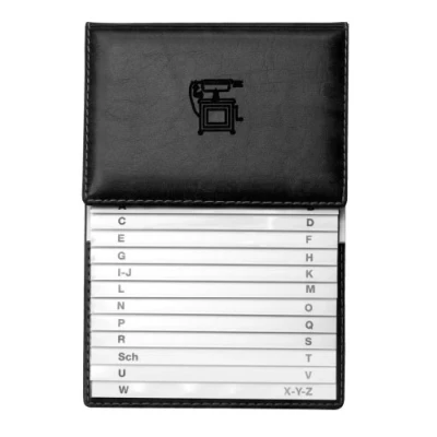 Obrázek VELOFLEX 5157780 registr telefonní kůlny 155 x 225 mm, s plastovým registrem, z měkké fólie, černý