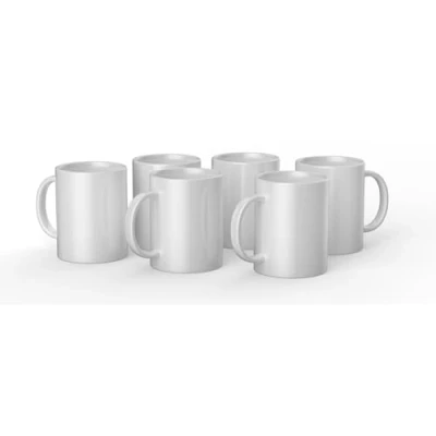 Obrázek Cricut Blank Mugs Weiß 425 ml 6 x Sublimationsbecher mit Tinte für die Verwendung von Tassenpresse auffüllbarer Tinte, 2008944