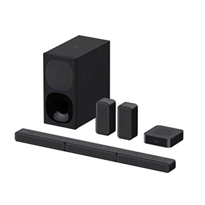 Obrázek 5.1kanálový soudbar Sony HT S40R (vč. kabelového subwooferu, bezdrátových zadních reproduktorů, Bluetooth, prostorový zvuk, Dolby Digital), černý, široký