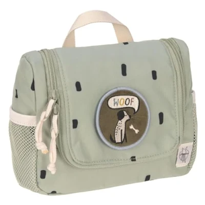 Obrázek LÄSSIG Dětská kosmetická Taška na prádlo toaletní k zavěšení/Mini Washbag, Happy Prints Oliv, praní pro děti