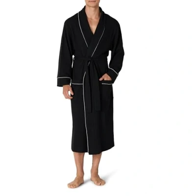 Obrázek Amazon Essentials Pánský lehký župan s vaflovou piké (k dostání ve Big &amp; Tall), černý, M L