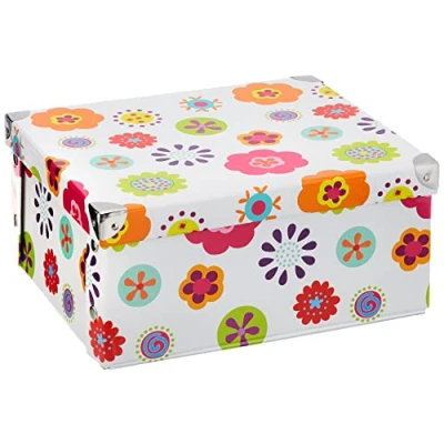 Obrázek Úložný box Zeller 17574, modré pruhy, lepenka, dekorace, cca33 נ33,5 נ32 cm., 31 x 26 14 cm