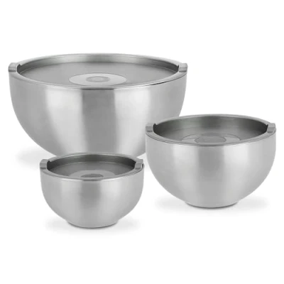 Obrázek GSW 824019 termomisky sada s plastovým víkem 6dílná, nerezová ocel, stříbrná, 26 cm, 6 jednotek