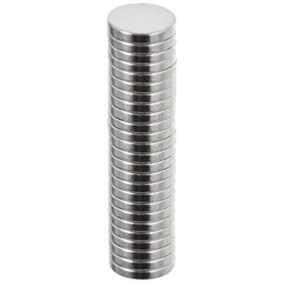 Obrázek 6 mm průměr x 1 silný N42 neodymový magnet 0,35 kg Pull (balení s 20)