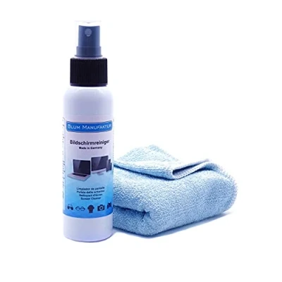 Obrázek Blum čistič displeje obrazovky + hadřík z mikrovlákna 30 x cm. Perfektní čištění všech obrazovek a displejů. Bez šmouh (100 ml)
