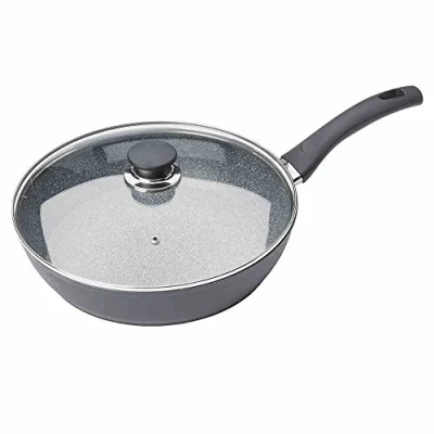 Obrázek Pánev BALLARINI s víkem, nepřilnavou vrstvou, vhodná pro indukci, regulací teploty, 28 cm, hliník, Bari Granitium