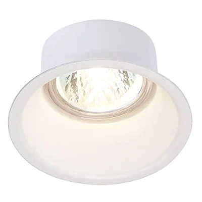 Obrázek SLV HORN O LED vestavný zářič, stmívatelná stropní lampa pro vnitřní osvětlení, bodová světla, svítidla, vestavné svítidlo GU10, kulaté, bílé, max. 50 W, vč. sponek