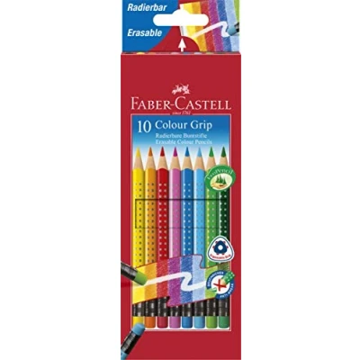 Obrázek FABER CASTELL 116613 sada pastelek Colour Grip, gumovatelné, 10 kusů v kartonovém pouzdře