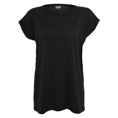 Obrázek Urban Classics Extended Shoulder Jednoduché tričko, Ženy, Velikost: XS, Black