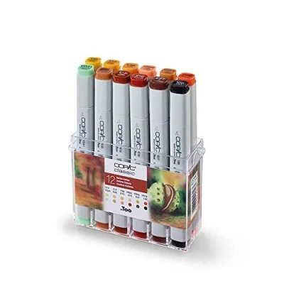 Obrázek Copic CZ20075708 Classic podzim zvýrazňovač sada 12 ks Y15, Y17, Y38, YR02, YR24, YR18, YG41, E35, E15, E19, E27, 100