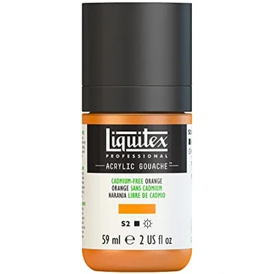 Obrázek Liquitex 2059892 &#039;Liquitex Professional Acrylic kvaš, akrylová barva s kvašovými vlastnostmi, stálobarevná, voděodolná, 59 ml dávkovací láhev bez kadmia oranžová
