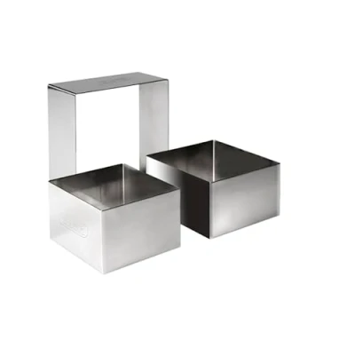 Obrázek IBILI ARO CUADRADO INOX 8x8x4,50 CMS, Stainless Steel, stříbrná, 8 x 4,5 cm