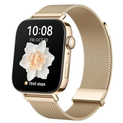 Obrázek HUAWEI Watch FIT 3, 1.82 inch AMOLED Display, Ultra Slim Design, Bluetooth Calls, Up to 10 Days Battery Life, Compatible with iOS &amp; Android, Comprehensive Health Fitness Management, GPS, Gold