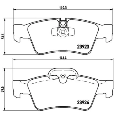 Obrázek Brembo P 50 064 sada brzdového obložení, kotoučová brzda (4dílná)
