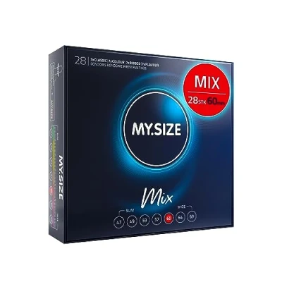 Obrázek My.Size Mix kondomů velikost 5, 60 mm, velké balení, obsah 28 kusů