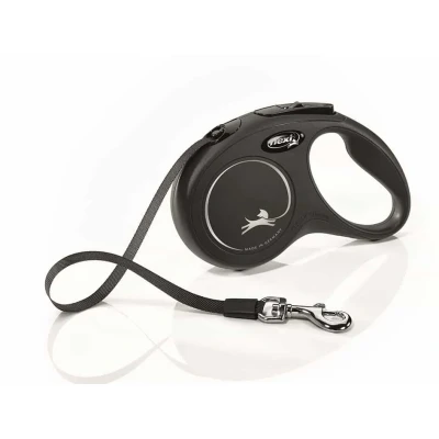 Obrázek Vodítko FLEXI New Classic (S) pásek černé (5m, do 15kg)