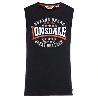 Obrázek Lonsdale ÄRMELLOSES Schmale Passform ST.AGNES Top, Muži, Velikost: Medium, Black