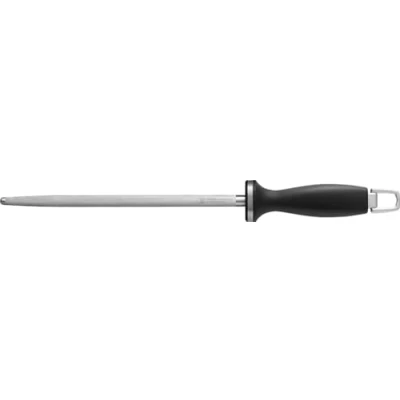 Obrázek ZWILLING Ocílka z rýhované, vysoce karbonizované a tvrzené chromované oceli, délka: 26 cm, plastová rukojeť s očkem pro zavěšení, černá [Made in Germany]