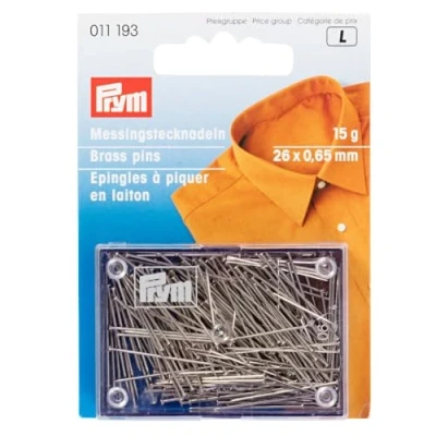Obrázek Prym 011193 Stecknadeln, 0,65 x 26mm, silberfarbig, 15g, Messing