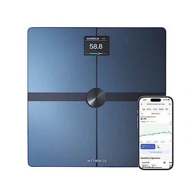 Obrázek WITHINGS Body Smart WLAN digitální osobní váha / na měření tělesného tuku pro rozšířené složení těla vč. svalové hmoty, podíl vody, hustota kostí