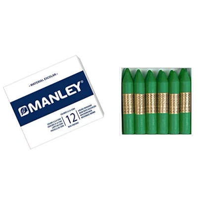 Obrázek MANLEY MNC04679 Box 12 Wachsmalstifte, grün
