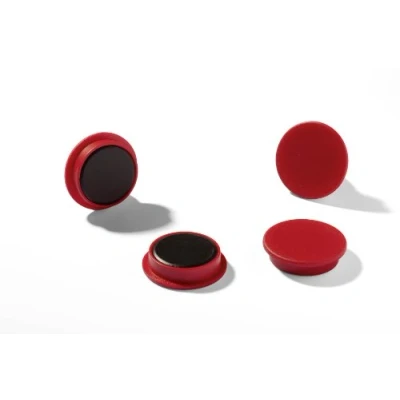 Obrázek Durable Magnety, průmyslové balení, 37 mm, 1000p, červené, 20 kusů, 475403