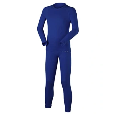 Obrázek FALKE Unisex dětská maximální teplá K UW funkční příze rychleschnoucí 1 kus sada základových vrstev, modrá (Yve 6714), 134 140