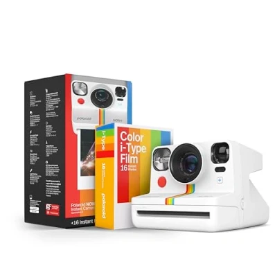 Obrázek Polaroid Now+ Generation 2 kamera + Film Bundle (16 Photos Included) White Bluetooth Connected App Controlled Instant Camera 6437
