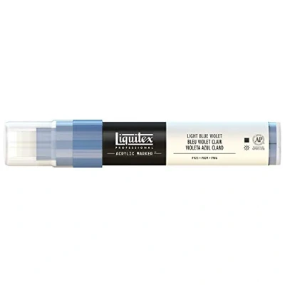Obrázek Liquitex 4610680 Professional Paint akrylové barvy, zvýrazňovač, umělecké pigmenty na kreslení, malování papír, plátno, textilie, široký hrot, tloušťka linky 815 mm světle modrá fialová