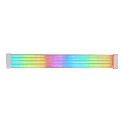Obrázek Mars Gaming MCA 16X, ARGB Sleeve pro 16PIN (8+8) PCIe napájecí kabel grafickou kartu, ultra světlé LED, synchronizované osvětlení, silikonový s bočním světelným páskem