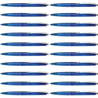 Obrázek Schneider 132003 K20 Icy Colours kuličkové pero (modré, střední, vhodné na dokumenty) balení 20 kusů, modré