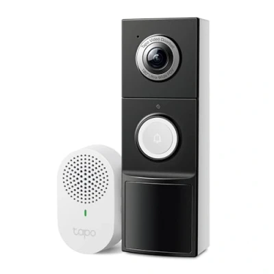 Obrázek Tapo D235 domovní video zvonek baterie/pevně propojený (Video Doorbell) dveřní s kamerou, 2K 5 MP, barevné noční vidění, 180 ultra široké zorné pole, 10000 mAh neodstranitelná baterie,