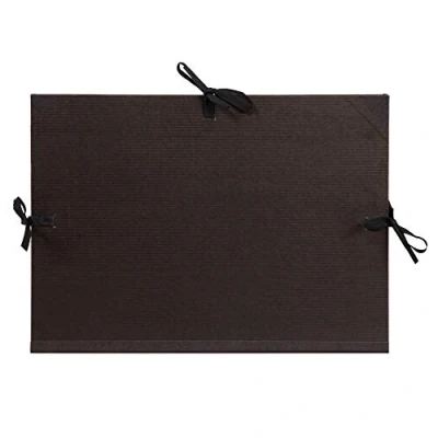 Obrázek Clairefontaine 38015C desky na kreslení (se stuhami, vnitřními klapkami, hřbety 30 mm, DIN A3+ vnitřní: 29,7 x 42 cm, vnější: 32 45 ideální pro uložení vašich prací) černá
