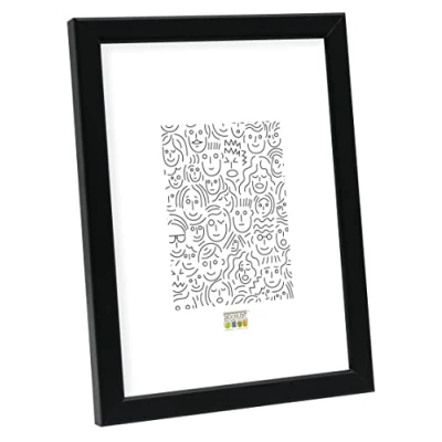 Obrázek Deknudt Frames S41JL2 21. 0X29. 7 fotorámeček, dřevo, úzký, 32 x 23 1,85 cm, černý