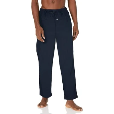 Obrázek Amazon Essentials Pánské prodyšné flanelové pyžamové kalhoty (k dostání ve velkých a těžkých), námořnická modrá, XL