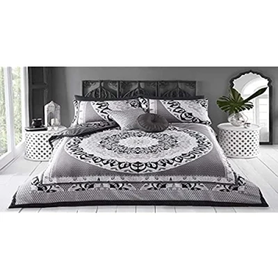 Obrázek Pieridae povlečení Sada s paisley vzor, mandala, Šedá A Růžová, jednolůžko