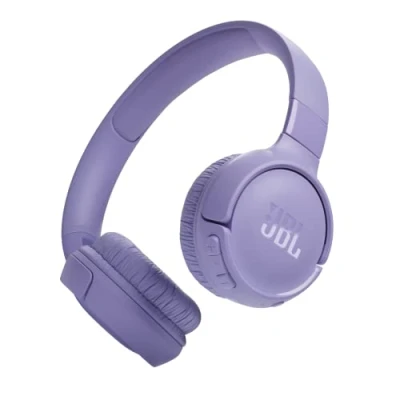 Obrázek JBL Bezdrátová sluchátka na uši Tune 520BT s Pure Bass Sound, Bluetooth a lehkým, skládacím designem až 57 hodin přehrávání hudby fialová