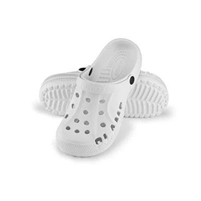 Obrázek ESTRO Gartenclogs pánské zahradní boty dámské unisex lehké gumové letní Clogs A78, bílá