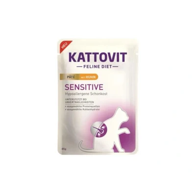 Obrázek Kapsička KATTOVIT Feline Diet Sensitive Paté s kuřetem 85g