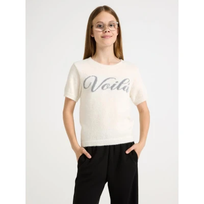 Obrázek Lindex Shortsleeved Triko s potiskem pro děti, Velikost: 128, Off white