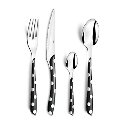 Obrázek Amefa 2234VIMBA1D20 Eclat Pois Besteckset, 32 teilig, Set für 8 Personen, Edelstahl ABS 18 0 Bi Injektion Acrylnitril Butadien Styrol SAN, Violine